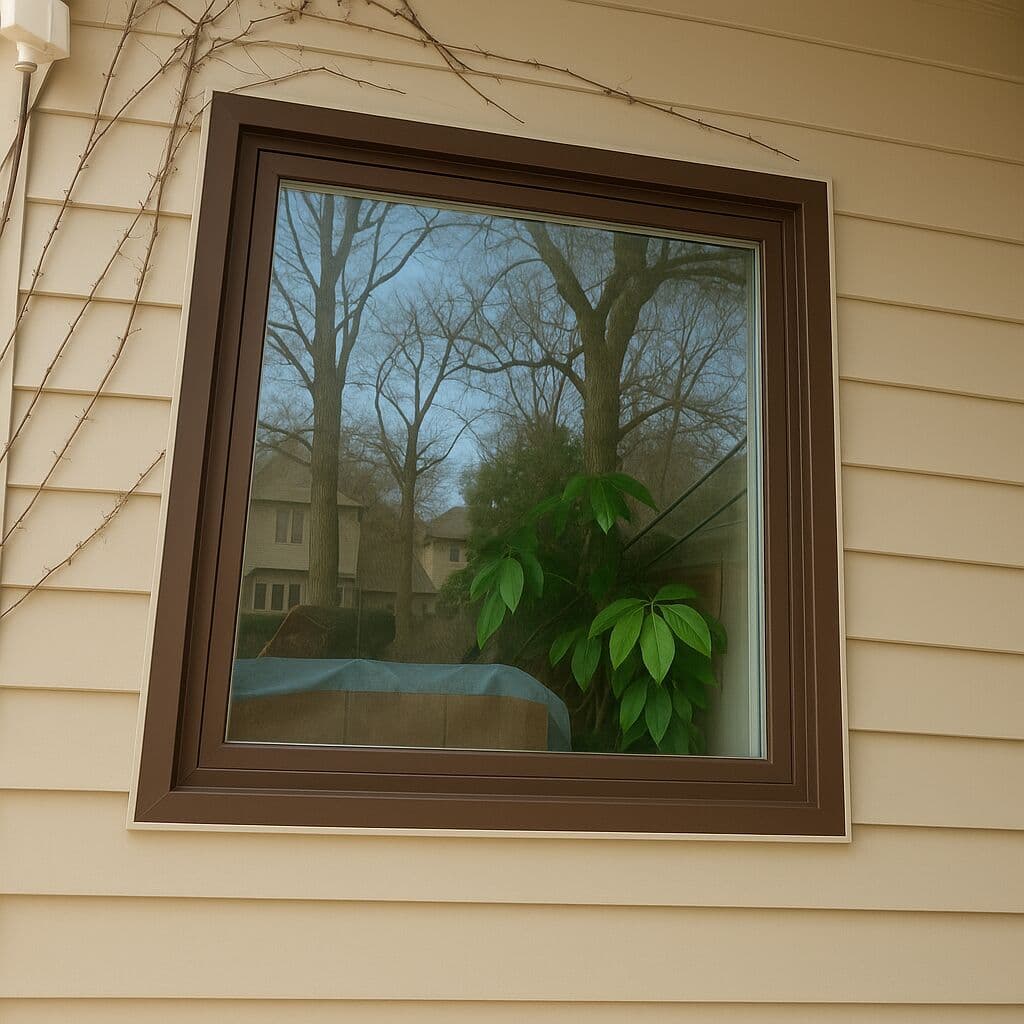 Exterior window after cleaning by Gleam Team, clear and streak-free